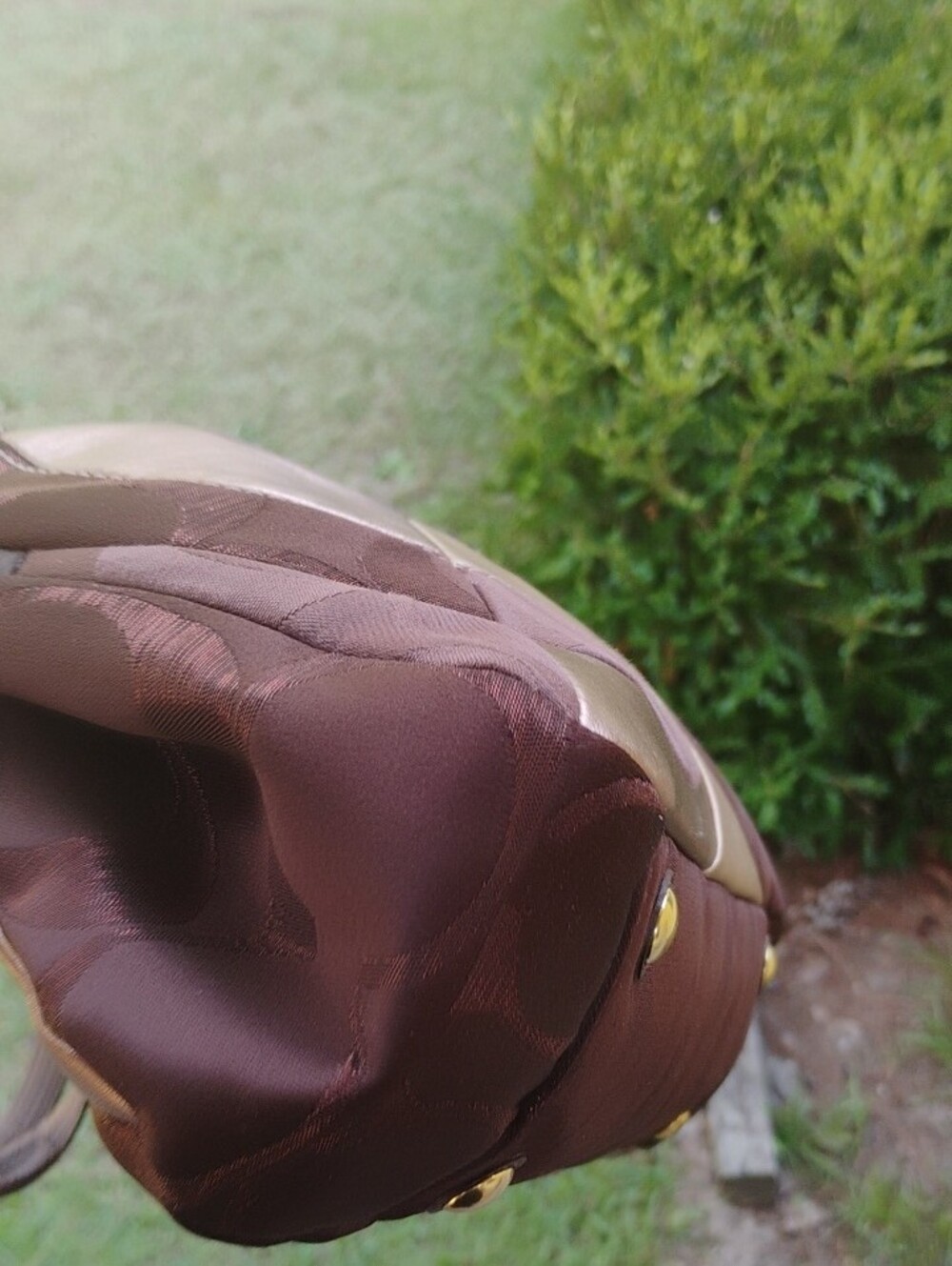 Coach Brown & Taupe Patchwork Tote Bag choice of wallet & mucin 5800 skincare - Picture 4 of 10